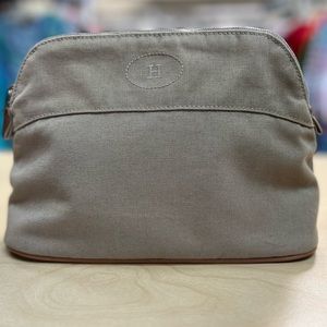 Hermes Travel bag, cotton canvas. Vintage  Khaki